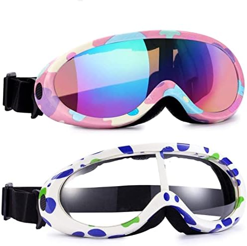 Rngeo Ski Goggles, Pack of 2, Snowboard Goggles for Kids, Boys & Girls, Youth, Men & Women, with...