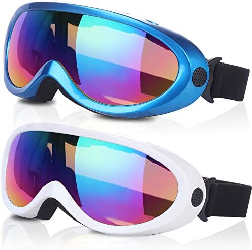 Rngeo Ski Goggles, Pack of 2, Snowboard Goggles for Kids, Boys & Girls, Youth, Men & Women, with...