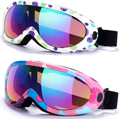 Rngeo Ski Goggles, Pack of 2, Snowboard Goggles for Kids, Boys & Girls, Youth, Men & Women, with...