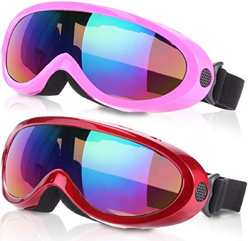 Rngeo Ski Goggles, Pack of 2, Snowboard Goggles for Kids, Boys & Girls, Youth, Men & Women, with...